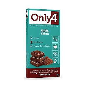 Chocolate Only4 Puro 55% Cacau 80g