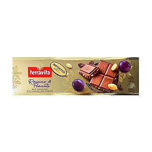 Chocolate ao Leite com Passas e Amendoim Terravita 225g
