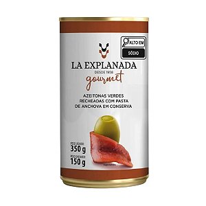 Azeitonas Verdes Recheadas com Pasta de Anchova La Explanada 150g