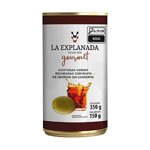 Azeitonas Verdes Recheadas com Pasta de Negroni La Explanada 150g