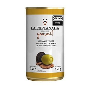 Azeitonas Verdes Recheadas com Pasta de Trufa La Explanada 150g