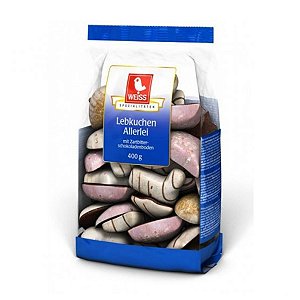 Paes de Mel com Glace Lebkuchen Allerlei Weiss 400g