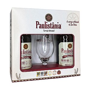 Kit Paulistania 2 Cervejas 600ml e 1 Copo