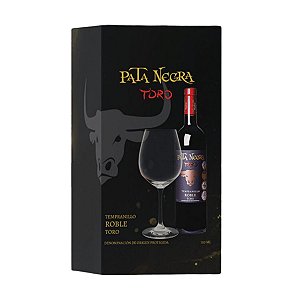 Kit Vinho Tinto Pata Negra Toro Tempranillo 750ml + Taça