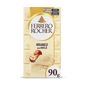Chocolate Branco com Avelã Ferrero Rocher 90g