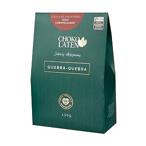 Quebra-quebra de Chocolate 70% e Coco Caramelizado Chokolaten 130g