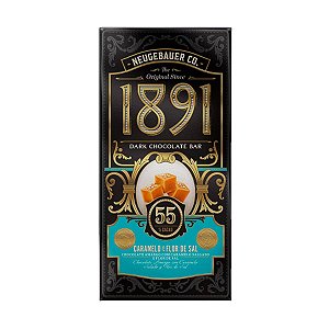 Chocolate Amargo 55% Cacau com Caramelo e Flor de Sal 1891 Neugebauer 90g