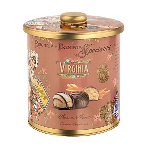 Lata com Amaretti Macio de Laranja Gengibre e Chocolate Virginia 220g