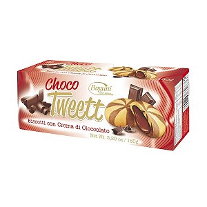 Biscoito Choco Tweett com Creme de Chocolate Bogutti 150g