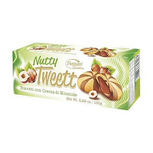 Biscoito Nutty Tweett com Creme de Avela Bogutti 150g