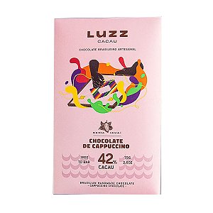 Chocolate Branco 42% Cacau de Cappuccino Luzz 75g