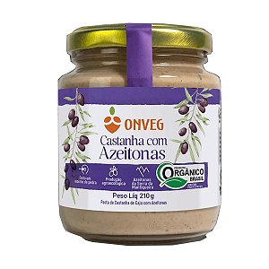 Pasta de Castanha de Caju com Azeitonas Brasileiras Onveg 210g