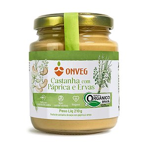 Pasta de Castanha de Caju com Páprica e Ervas Finas Onveg 210g