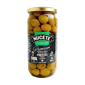 Azeitonas Verdes Recheadas com Pimentao Nucete 500g