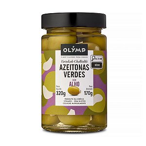 Azeitonas Verdes com Alho Olymp 170g