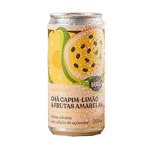 Cha de Capim Limao e Frutas Amarelas com Gas Brazô Lata 269ml