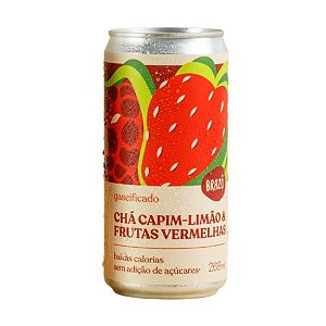 Cha de Capim Limao e Frutas Vermelhas com Gas Brazô Lata 269ml
