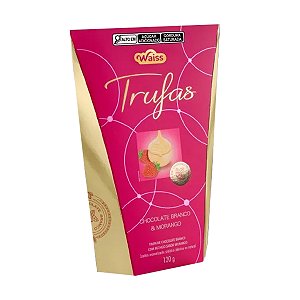 Trufas de Chocolate Branco com Morango Waiss 120g