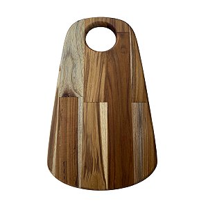 Tabua Teca Furo Central Almadera 39x21x1,8cm