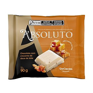 Chocolate Branco com Crocante de Doce de Leite Absoluto DeCacau 90g