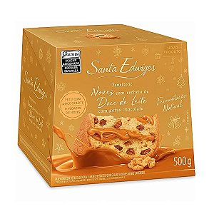 Panettone Nozes com Recheio de Doce de Leite com Gotas de Chocolate Santa Edwiges 500g