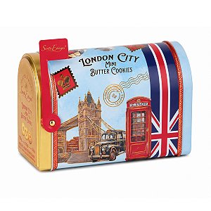 Lata Mail Box com Butter Cookies Santa Edwiges 150g