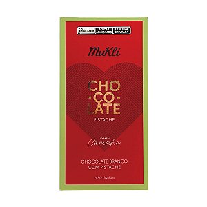 Chocolate Branco com Pistache com Carinho Mukli 80g