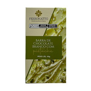 Chocolate Branco com Pistache Ferronatto 80g