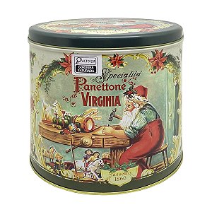 Panettone Tradicional Lata Bege/Verde Virginia 1kg