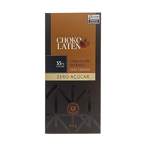 Chocolate Intenso 55% Cacau Zero Açucar Chokolaten 80g
