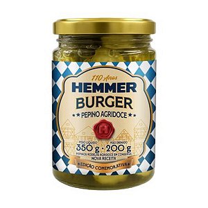 Pepino Burger Agridoce em Rodelas Hemmer 200g