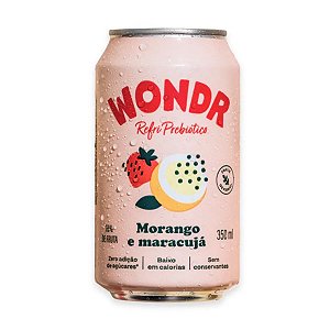 Refrigerante Wondr Morango e Maracuja Zero 350ml