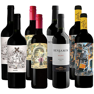 Kit 8 Vinhos Tintos – Argentina & Portugal Seleção Especial