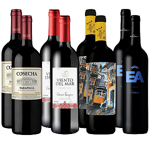 Kit 8 Vinhos Tintos – Portugal & Chile Edição Premium