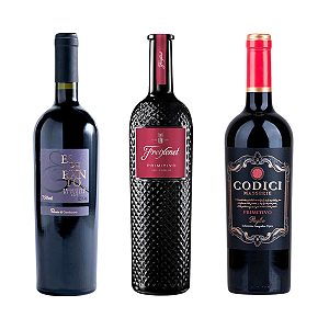 Kit 3 Vinhos Primitivo – Sul da Itália