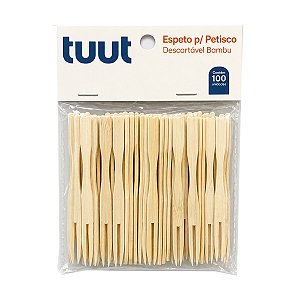 Espeto para Petisco de Bambu 100un Tuut