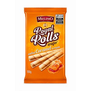 Canudos de Wafer com Creme de Caramelo Salgado Mulino 150g