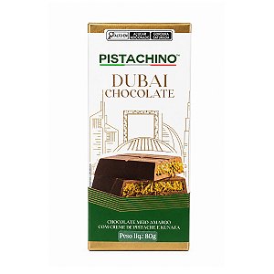 Chocolate Meio Amargo com Creme de Pistache e Kunafa Pistachino 80g