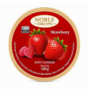 Balas de Goma Sabor Morango Noble Drops 128g