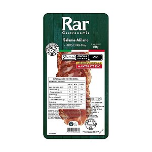 Salame Milano Fatiado Rar 80g