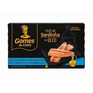 File de Sardinha em Oleo sem Pele sem Espinha Gomes da Costa 85g