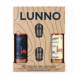 Kit Lunno com 2 Licores 375ml + 2 Copos para Dose