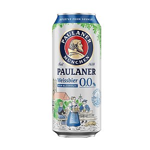 Cerveja Paulaner Weissbier Zero Alcool Lata 500ml