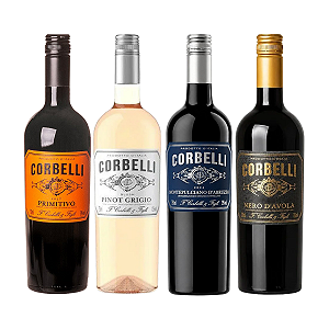 Kit 4 Vinhos Italianos Corbelli Seleção Especial 750ml