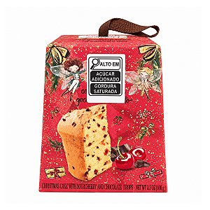 Mini Panettone com Cerejas e Gotas de Chocolate Virginia 100g