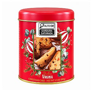 Mini Panettone Tradicional Lata Vermelha Virginia 100g