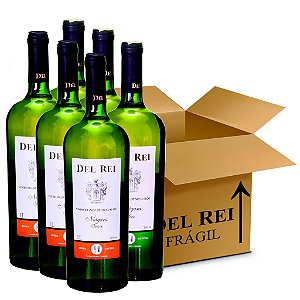 Box Misto - Vinho Del Rei com 6 Branco Seco + 6 Branco Suave Niagara 1l - Box Com 12 Unidades