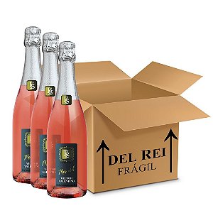 Espumante Moscatel Rosé Vector Valentino 750ml  - Box Com 36 Unidades