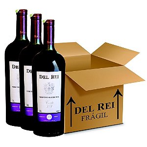 Vinho Del Rei Tinto Suave 7-8 Cabernet e Bordo 1l - Box Com 12 Unidades