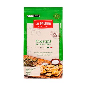 Crostini La Pastina Sal Marinho Alecrim 200g